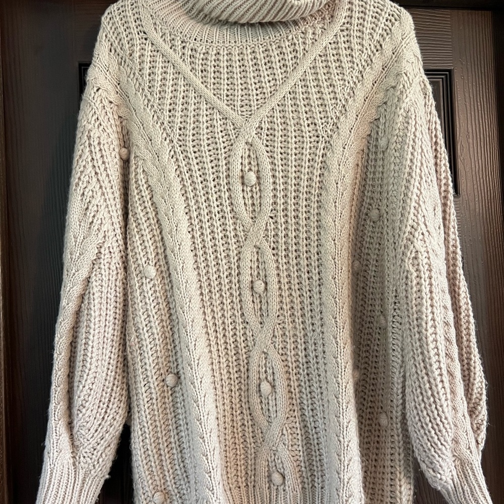Wishlist Cream Cable Knit Sweater